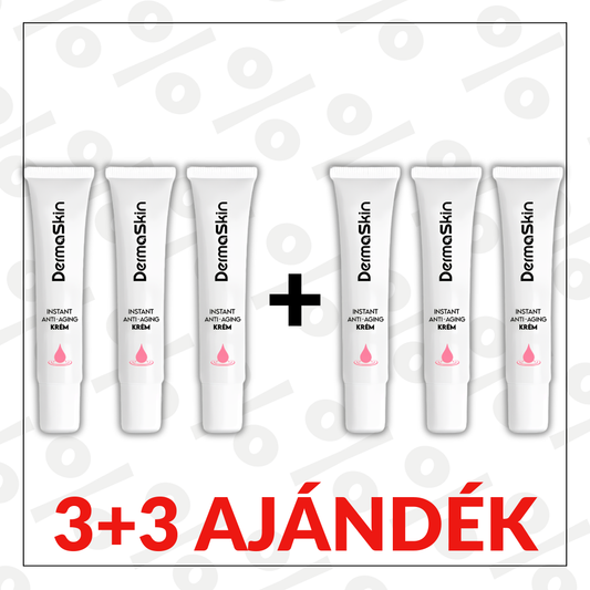 3+3 db Ajándék Instant Ránctalanító Krém (Percek alatt eltünteti a ráncokat, karikákat, puffadást és a szarkalábat)