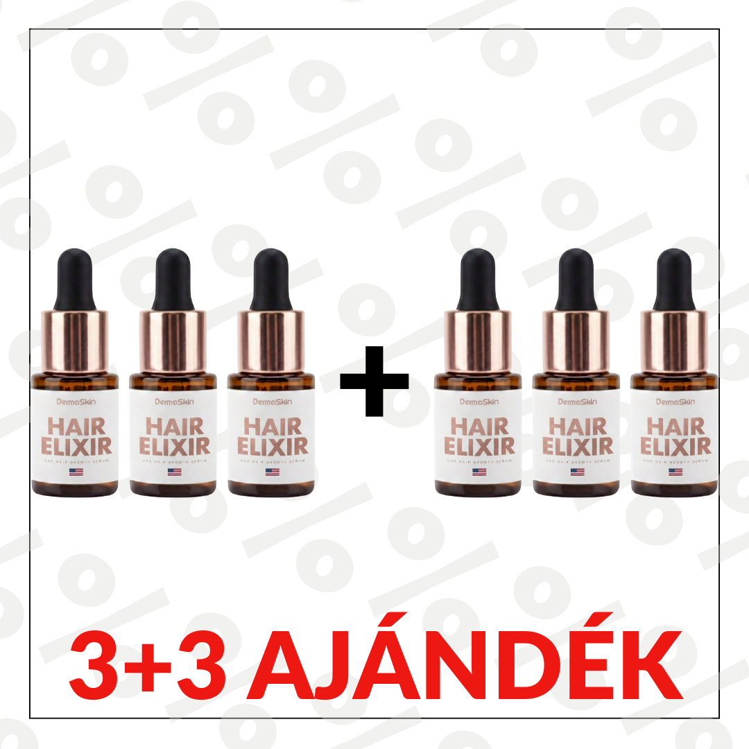 3+3 Ajándék USA Hair Elixir Nőknek - Extrém Hatékonyan Beindítja A Hajnövekedést & Megállítja A Hajhullást