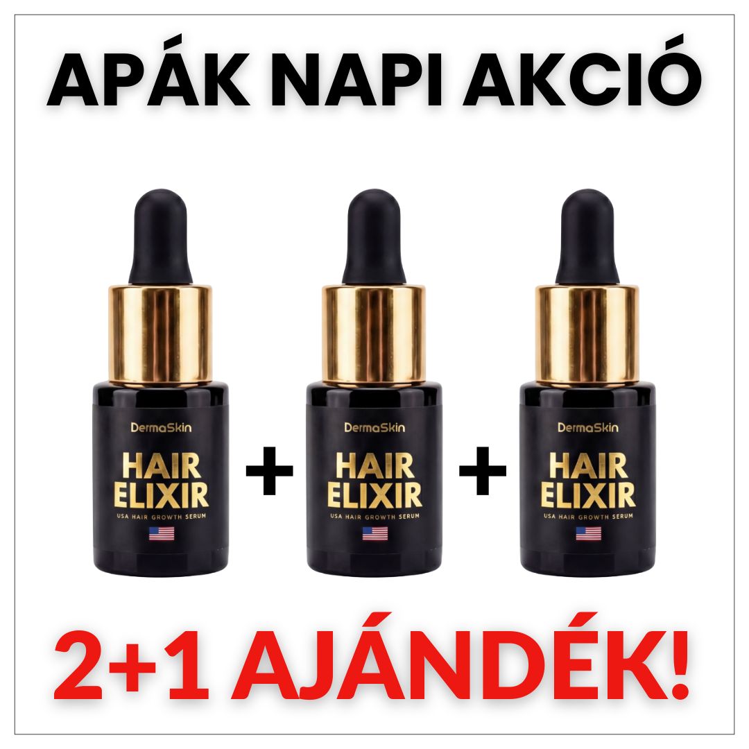 2+1 Ajándék Apák Napjára - USA Hair Elixir Férfiaknak - Extrém Hatékonyan Beindítja A Hajnövekedést & Megállítja A Hajhullást