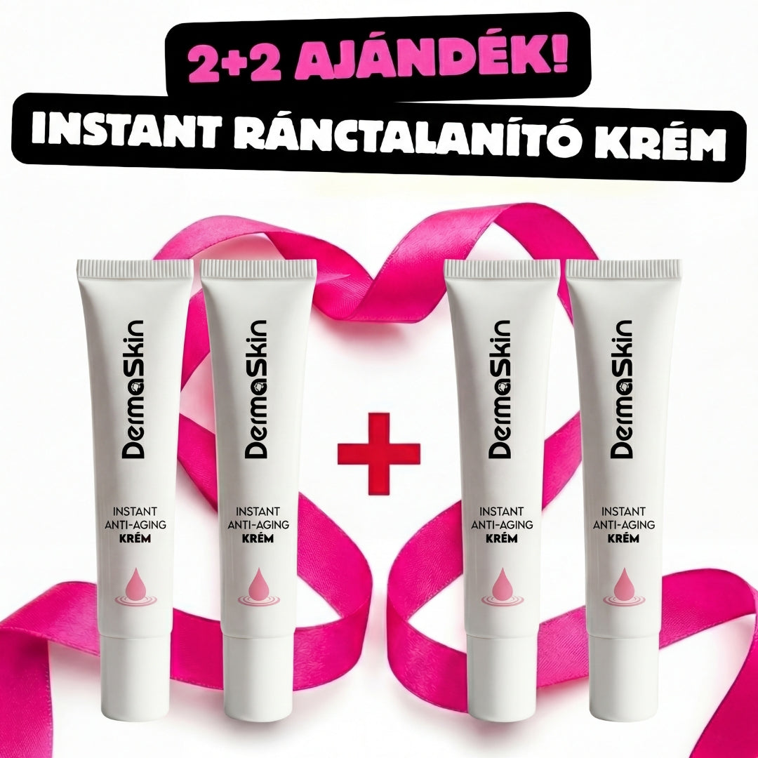 2+2 db Ajándék Instant Ránctalanító Krém (Percek alatt eltünteti a ráncokat, karikákat, puffadást és a szarkalábat)